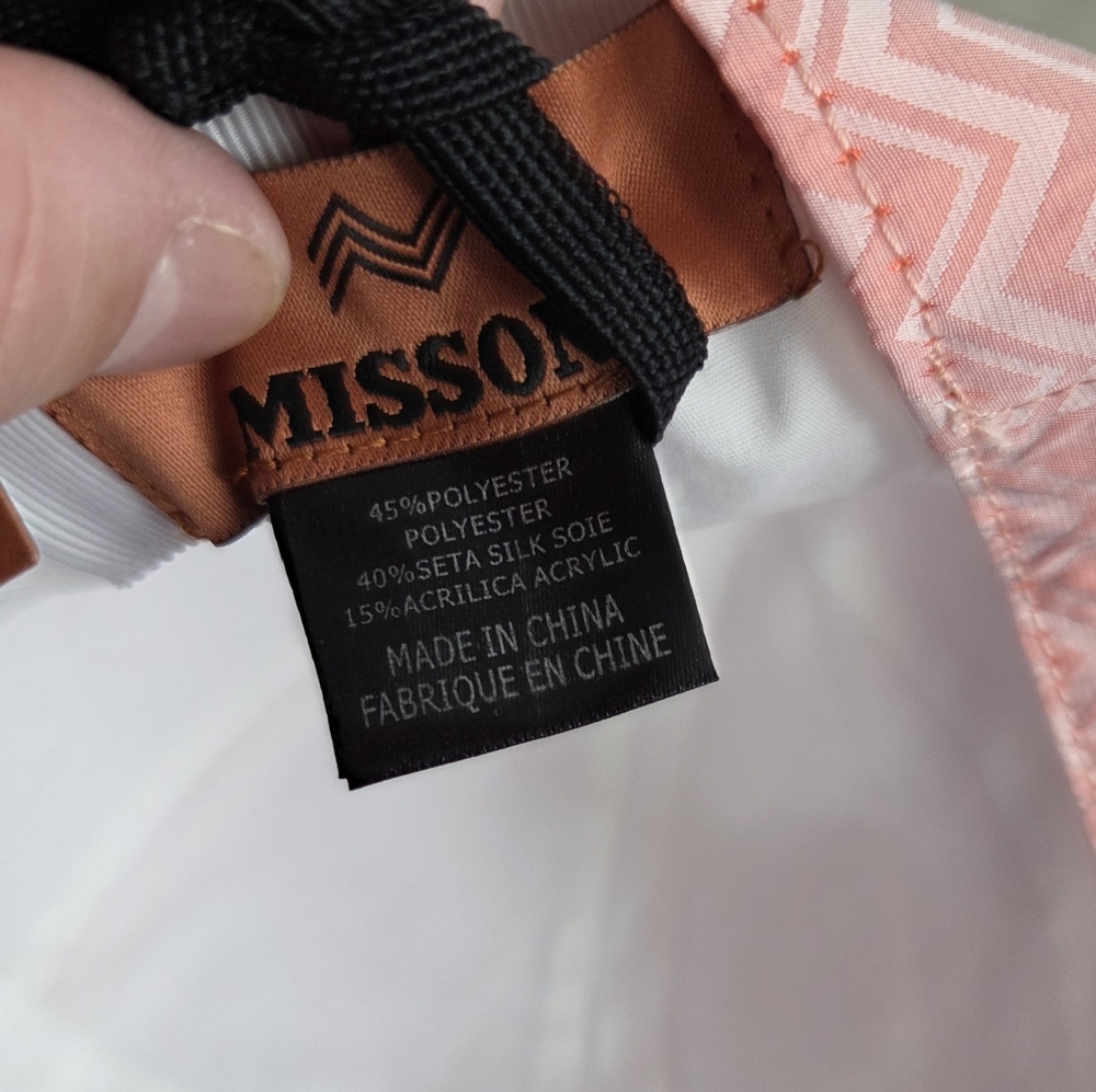NWT - Missoni Adult Silk Blended Chevon Jacquard Baseball Cap - Picture 7 of 8